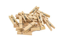 Klamerki ozdobne drewniane naturalne 3,5cm 20szt Brewis